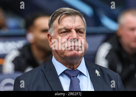 Manchester, Regno Unito. 06th maggio, 2023. Sam Allardyce Manager di Leeds United durante la partita della Premier League Manchester City vs Leeds United all'Etihad Stadium, Manchester, Regno Unito, 6th maggio 2023 (Foto di Mark Cosgrove/News Images) in, il 5/6/2023. Credit: Sipa USA/Alamy Live News Foto Stock