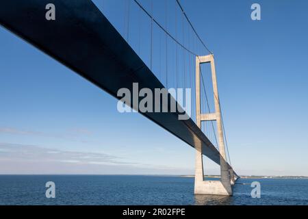 Storebaeltsbroen o Great Belt Bridge, Store Belt, Great Belt, Danimarca Foto Stock