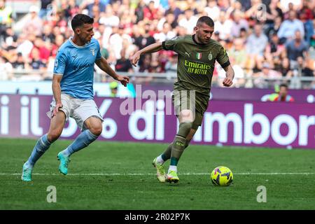 Milano, Italia. 06th maggio, 2023. Ante Rebic di AC Milan in azione durante la Serie A 2022/23 Football Match tra AC Milan e SS Lazio allo Stadio San Siro di Milano il 06 maggio 2023 Credit: Live Media Publishing Group/Alamy Live News Foto Stock