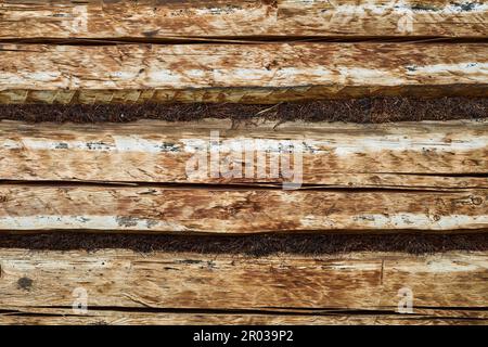 Sfondo di legno. Vecchio rustico legno grezzo. Vecchio muro di casa. Sfondo vintage. Tavole di legno. Sfondo di tessitura in legno. Superficie vecchia Foto Stock