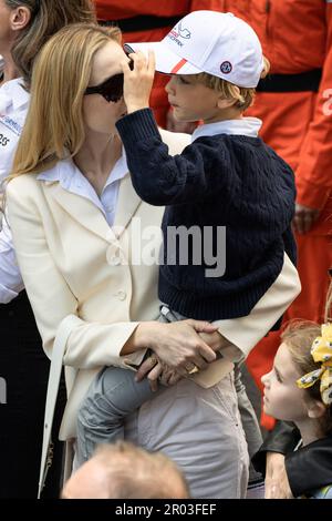 Monaco. 06th maggio 2023. Beatrice Borromeo con i suoi figli