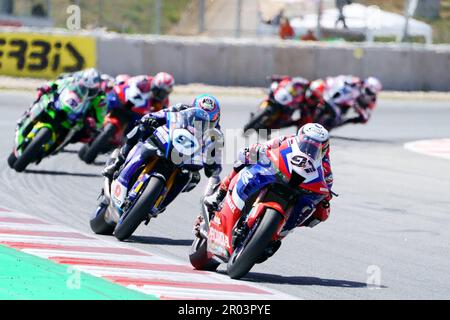 6th maggio 2023: Circuit de Barcelona, Catalunya, Barcellona, Spagna: FIM World Superbike Championship Barcellona 2023: Gara 1, Xavi Vierge, Team HRC alla guida della Honda CBR1000 RR-R. Foto Stock