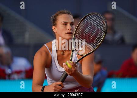 Madrid, Spagna. 06th maggio, 2023. IgA Swiatek (POL) vs Aryna Sabalenka (BY) durante la finale femminile di tennis del Mutua Madrid Open, Madrid 06 maggio 2023 Credit: CORDON PRESS/Alamy Live News Foto Stock