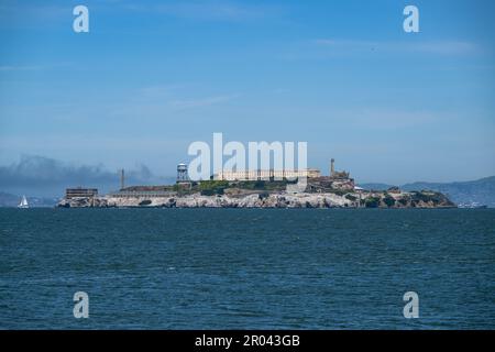 Il penitenziario degli Stati Uniti, l'isola di Alcatraz, era anche una prigione federale di massima sicurezza sull'isola di Alcatraz al largo della costa di San Francisco, California Foto Stock