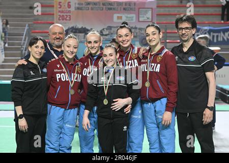 Ancona, Italia. 06th maggio, 2023. PalaPrometeo, Ancona, Italia, 06 maggio 2023, Brixia Brescia team durante la Ginnastica artistica - Serie A - Ginnastica Credit: Live Media Publishing Group/Alamy Live News Foto Stock