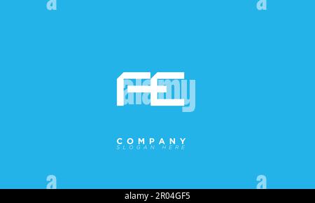 LETTERE alfabetiche FE iniziali logo monogramma Illustrazione Vettoriale