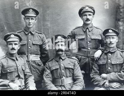 Ritratto dell'era della prima guerra mondiale un soldati britannici, Sappers in the Royal Engineers. Foto Stock