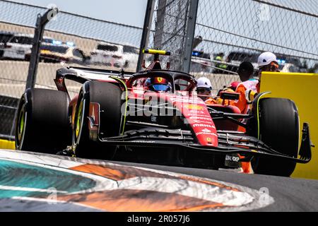 Miami, Florida, Stati Uniti. 04/07 maggio 2023. Campionato del mondo F1. Gran Premio di Miami F1. #55, Carlos SAINZ Jr., ESP, Team Scuderia Ferrari, SF-23. Foto Stock