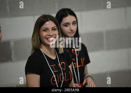 Ancona, Italia. 06th maggio, 2023. Lara Mori (ex ginnasta) durante la Ginnastica artistica - Serie A, Ginnastica ad Ancona, Italia, Maggio 06 2023 Credit: Independent Photo Agency/Alamy Live News Foto Stock