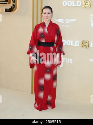 Los Angeles, Stati Uniti. 06th maggio, 2023. China Chow arriva al secondo Gala annuale dell'oro che si tiene presso il Music Center di Los Angeles, California, sabato 6 maggio 2023 . (Foto di Juan Pablo Rico/Sipa USA) Credit: Sipa USA/Alamy Live News Foto Stock