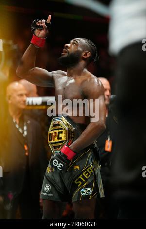 Newark, NJ, Newark, NJ, Stati Uniti. 6th maggio, 2023. Newark, NJ - Maggio 6: Aljamain Sterling compete in un Bantamphight bout a UFC288 - Sterling vs Cejudo al Prudential Center il 6 Maggio 2023 a Newark, NJ (Credit Image: © Louis Grasse/PX Imagens via ZUMA Press Wire) SOLO PER USO EDITORIALE! Non per USO commerciale! Foto Stock