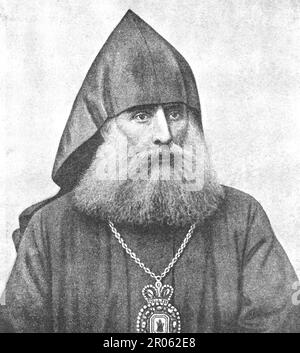 Matteo II Izmirliano, Matteo II di Costantinopoli (1845 – 1910) è stato il cattolicesimo di tutti gli armeni della Chiesa Apostolica Armena presso la sede Madre di Santa Etchmiadzin nel 1908-1910. Succedette a Mkrtich i Khrimian (meglio conosciuto come Khrimian Hayrik), che regnò come Catholicos dal 1892 al 1907. Foto Stock