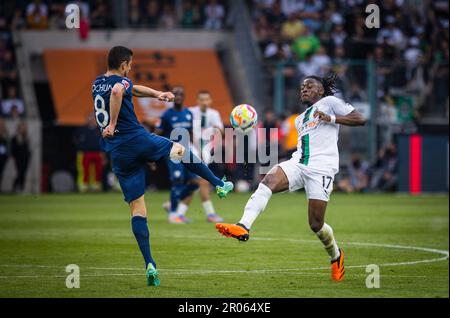 Moenchengladbach, Germania. 06th mai, 2023. Anthony Losilla (Bochum), Kouadio Kone (BMG) Borussia Mönchengladbach - VfL Bochum 06.05.2023 Copyright ( Foto Stock