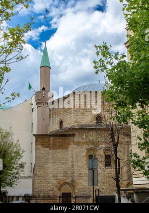 La Moschea di Bajrakli è una piccola moschea a Belgrado, capitale della Serbia Foto Stock