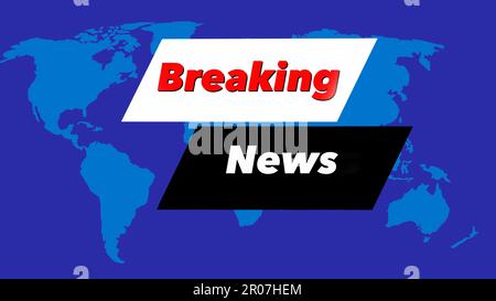 Ultime notizie banner di notizie televisive Foto Stock