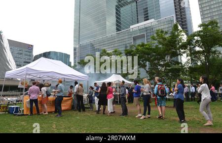 Pausa pranzo, Glenn Gould Place, Toronto, Ontario, Canada Foto Stock