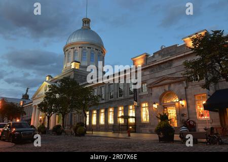Mercato di Bonsecours, Rue Saint-Paul, Montreal, Quebec, Canada Foto Stock