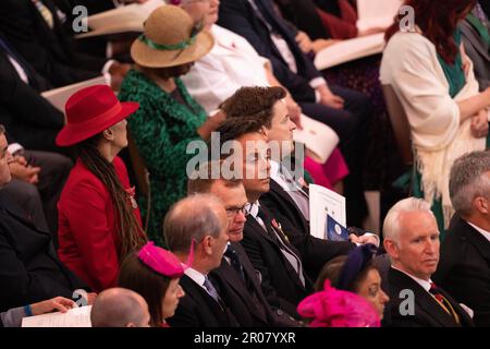 FOTO:JEFF GILBERT 06th Maggio 2023 ANT & Dec seduti davanti al re Carlo III incoronazione all'interno dell'Abbazia di Westminster, Londra, Regno Unito Foto Stock