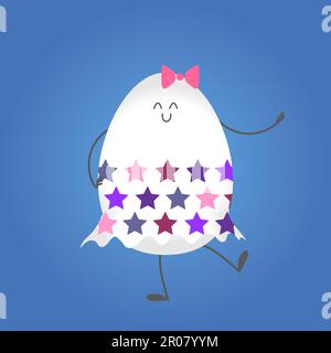 Felice Pasqua, vettore felice uova in eps Illustrazione Vettoriale