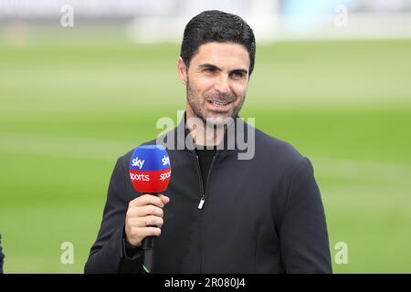 Direttore dell'Arsenal Mikel Arteta durante la partita della Premier League tra Newcastle United e l'Arsenal di St. James's Park, Newcastle, domenica 7th maggio 2023. Credit: MI News & Sport /Alamy Live News Foto Stock