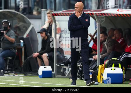 Rotterdam, Paesi Bassi. 07th maggio, 2023. ROTTERDAM, PAESI BASSI - MAGGIO 7: Durante la partita olandese di Eredivie tra Excelsior Rotterdam e Feyenoord a Van Dongen & De Roo Stadion il 7 Maggio 2023 a Rotterdam, Paesi Bassi (Foto di Hans van der Valk/Orange Pictures) Credit: Orange Pics BV/Alamy Live News Foto Stock