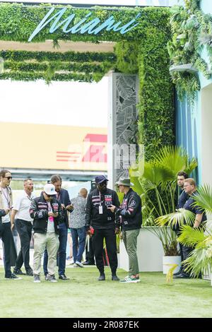 Miami Gardens, Stati Uniti. 07th maggio, 2023. Will.i.am arriva all'autodromo internazionale di Miami a Miami Gardens, Florida, il 7 maggio 2023. Foto di Greg Nash/UPI Credit: UPI/Alamy Live News Foto Stock