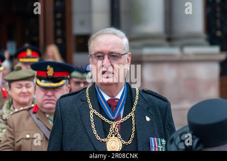 Glasgow, Scozia, Regno Unito. 7th maggio, 2023. Celebrazione dell'incoronazione di Re Carlo III Credit: SKULLY/Alamy Live News Foto Stock