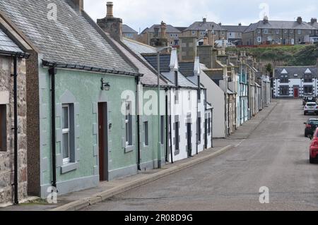 New Street, Findochty, Moray, Scozia Foto Stock