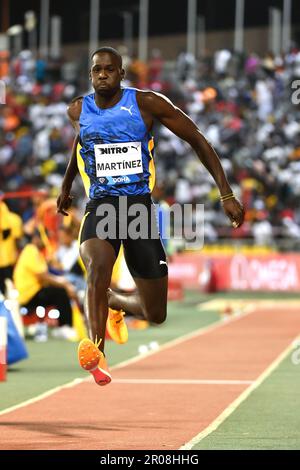 Doha, Qatar, 5 maggio 2023. Lazaro Martinez di Cuba compete in Triple Jump Men durante la Diamond League 2023 allo Stadio Internazionale Khalifa di Doha, Qatar. 5 maggio 2023. Credito: Nikola Krstic/Alamy Foto Stock