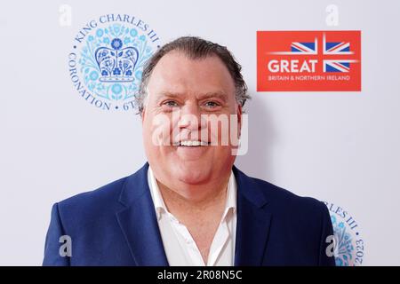 Il backstage di Sir Bryn Terfel al Concerto di incoronazione che si tiene nei terreni del Castello di Windsor, nel Berkshire, per celebrare l'incoronazione di Re Carlo III e della Regina Camilla. Data immagine: Domenica 7 maggio 2023. Foto Stock