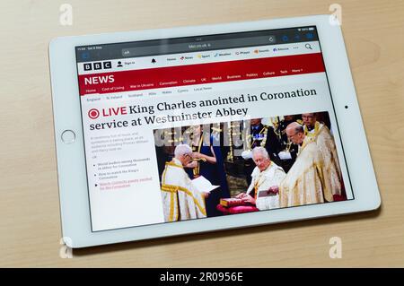 Re Charles III Coronation evento dal vivo sul canale della BBC Foto Stock