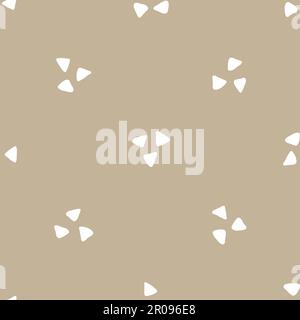 Modello triangolare scandinavo senza cuciture. Ripetizione dello sfondo scandinavo disegnato a mano. Design boho moderno e ripetuto per le stampe. Le mani disegnano il tessuto del bambino Illustrazione Vettoriale