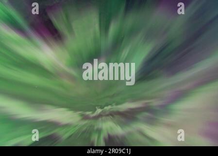 Aurora Boreale Corona su Saskatchewan, Canada Foto Stock