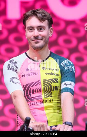 Alberto Bettiol of Italy - EF Education Easypost visto durante il giro d'Italia 106th 2023. La cerimonia di apertura della presentazione del team per il giro d'Italia 2023 106th, a Pescara Foto Stock