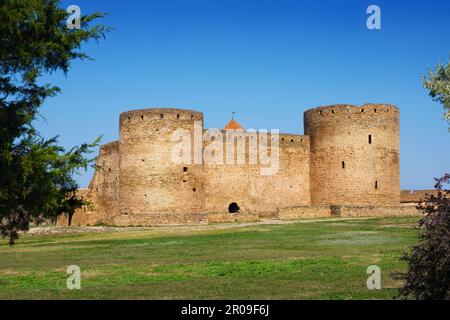 La fortezza di Bilhorod-Dnistrovskyi (nota anche come Kokot, fortezza di Akkerman), situata a Bilhorod-Dnistrovskyi nella regione di Odesa, nell'Ucraina sud-occidentale, Foto Stock