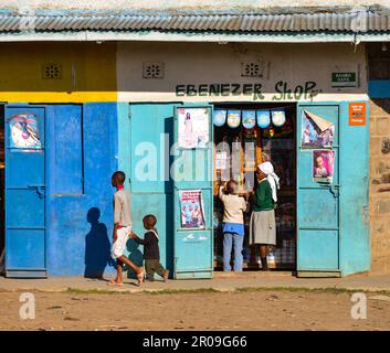 Città di Nanyuki Monte Kenya, Foto Stock