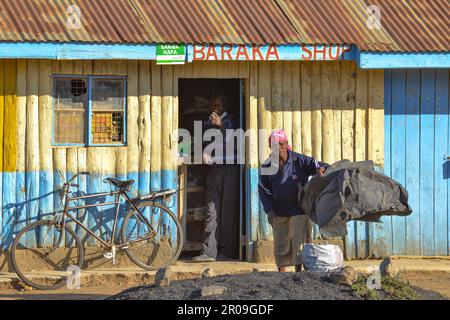 Città di Nanyuki Monte Kenya, Foto Stock