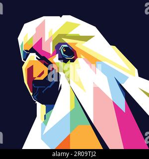 colorato stile pop art parro Illustrazione Vettoriale