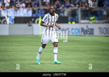 Bergamo, Italia. 07th maggio, 2023. Samuel Iling Junior (juventus fc) durante Atalanta BC vs Juventus FC, campionato italiano di calcio Serie A match in Bergamo, Italia, Maggio 07 2023 Credit: Independent Photo Agency/Alamy Live News Foto Stock