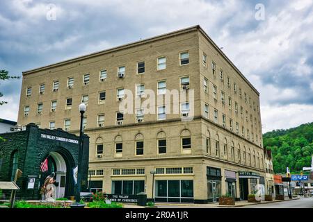 The Mountaineer Hotel a Williamson West Virginia USA 2023 Foto Stock