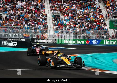 04 NORRIS Lando (gbr), McLaren F1 Team MCL60, azione durante il Gran Premio di Formula 1 Crypto.com Miami 2023, 5th° round del Campionato del mondo di Formula uno 2023 dal 05 al 07 maggio 2023 sull'autodromo Internazionale di Miami, a Miami Gardens, Florida, Stati Uniti d'America - Foto Antonin Vincent/DPPI Credit: DPPI Media/Alamy Live News Foto Stock