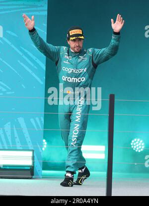 Miami, Stati Uniti d'America. 07th maggio, 2023. MIAMI, FLORIDA - 07 MAGGIO: Max Verstappen dei Paesi Bassi alla guida della (1) Oracle Red Bull Racing RB19 in pista durante il Gran Premio di Miami F1 all'Autodromo Internazionale di Miami il 07 maggio 2023 a Miami, Florida. (Foto di Alberto E. Tamargo/Sipa USA) Credit: Sipa USA/Alamy Live News Foto Stock