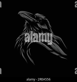 illustrazione del vettore corvo scuro Illustrazione Vettoriale
