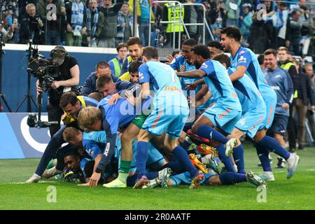 San Pietroburgo, Russia. 07th maggio, 2023. I giocatori di Zenit in azione durante la partita di calcio della Premier League russa tra Zenit San Pietroburgo e Spartak Mosca alla Gazprom Arena. Zenit 3:2 Spartak. (Foto di Konstantinov/SOPA Images/Sipa USA) Credit: Sipa USA/Alamy Live News Foto Stock