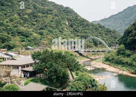 Houtong Cat Village vista panoramica sulla natura nella città di New Taipei, Taiwan Foto Stock