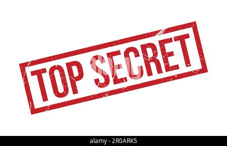Timbro di gomma top secret. Red Top Secret Rubber Grange Stamp Seal Vector Illustration - Vector Illustrazione Vettoriale