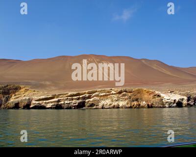 Geoglifi nel Pacifico vicino Paracas, Perù Foto Stock