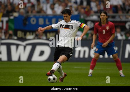 Fußball Länderspiel, Aktion., Freundschaftsspiel Deutschland - Serbien 2:1. 31.5.2008 Foto Stock