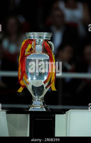 Europameisterpokal Henri Delaunay, Fußball Länderspiel Europameisterschaft finale Deutschland - Spanien. 29.06.2008 a Wien Foto Stock