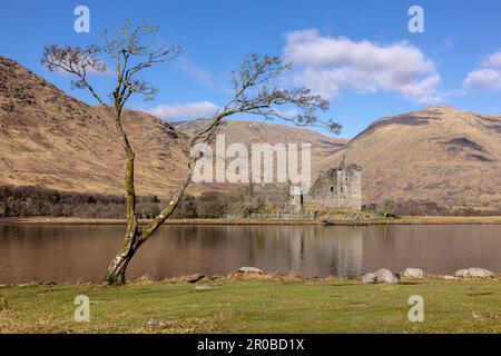 Immagine acquisita durante una sessione di Workshop privato gestita dal laboratorio fotografico di Edimburgo al castello di Kilchurn, A819, Lochawe, Argyll e Bute, Scozia, PA33 Foto Stock